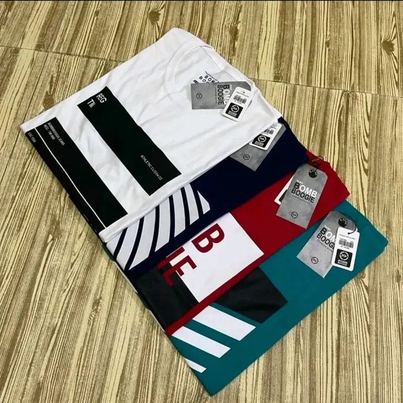 PAKET 4PCS 100RIBU KAOS distro, KAOS LENGAN pendek, SEMI katun, MOTIF RANDOM baju oblong Atasan Pria Panjang Variasi 7