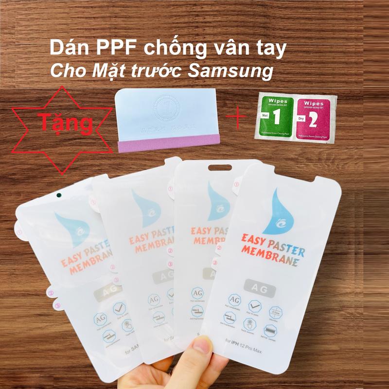 Dán PPF 4 lớp máy SS chống vân tay cho mặt Trước S8/S9/S10/S20/S21/S22/S23/S24/S25/Fe/Ultra/Note/8/9/10/20/Ultra/+/plus Citycase