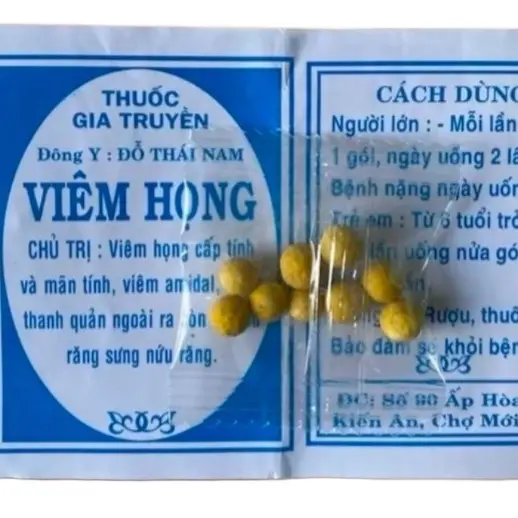 Thuốc gia truyền viêm họng  bịch 50 gói nhỏ