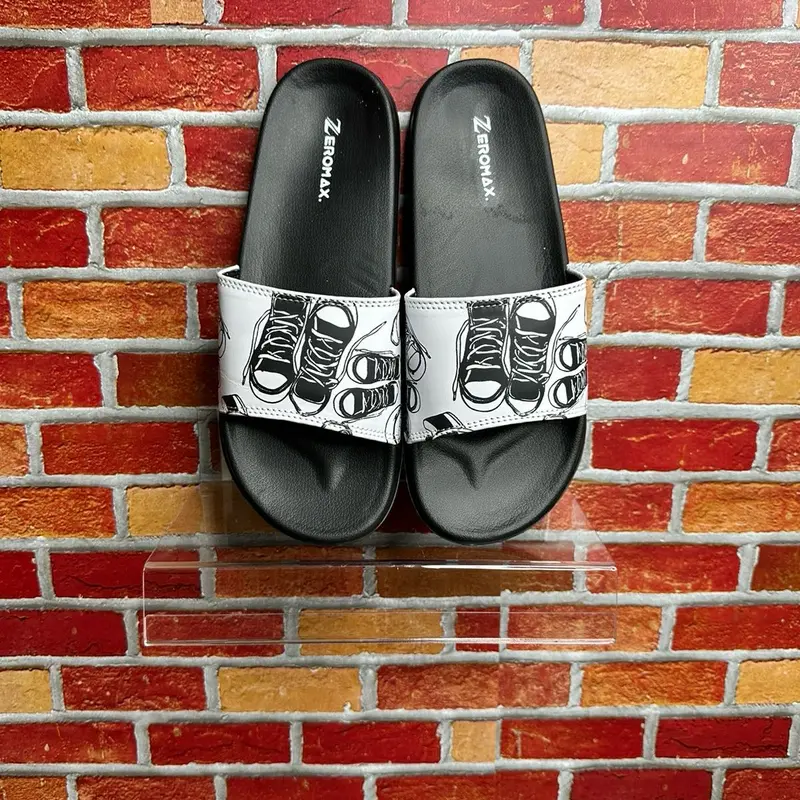 Sandal Slop Pria Wanita Sendal Slide Slippers Shoes Black Selop 5