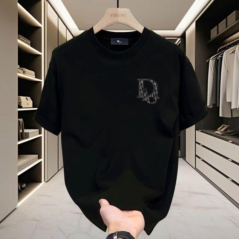 Product Introduction of Men's Short Sleeve T-Shirt 2024 Summer New Trendy Casual Loose Fit Ins Style Versatile Men's Round Neck Tee Shirt Footwear 11