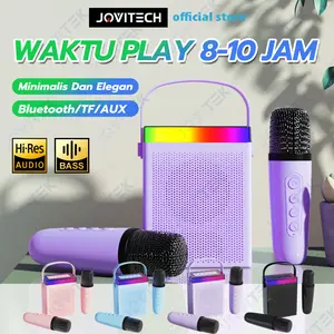 【COD】Jovitech Wireless Speaker Bluetooth S56 Dual and Single Microphone Karaoke KTV RGB Bass Sounds High Quality