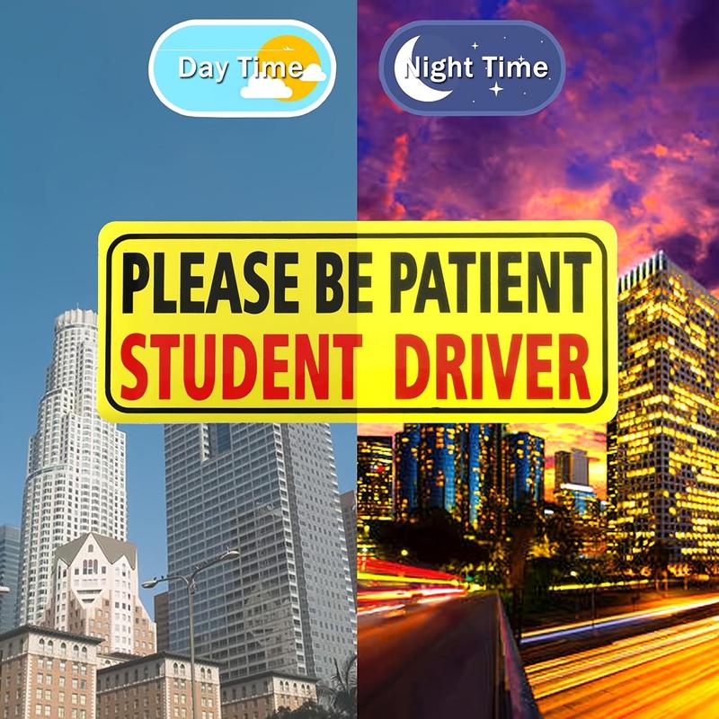 Product Introduction of Student Driver Sticker, Please Be Patient Student Driver Sticker, Removable Student Driver Decals for Cars & Windows 8