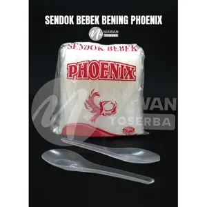 Sendok Plastik Bebek Phoenix Bening Isi 144 Pcs