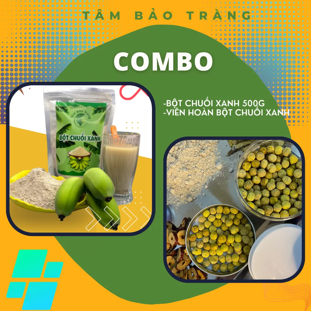ComBo 1 Hộp Viên Hoàn 350gr + 1 Túi Bột Chuối Xanh 500gr