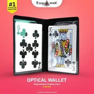 Alat Sulap Optical Wallet - Uzop Magic (memindahkan gambar kartu, mainan)