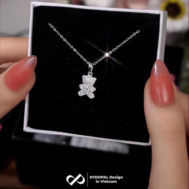 Dây chuyền bạc nữ KYDOPAL mặt gấu đính đá cá tính trang sức bạc ý 925 cao cấp - PAL9B9C2 PAL9B9C3 6