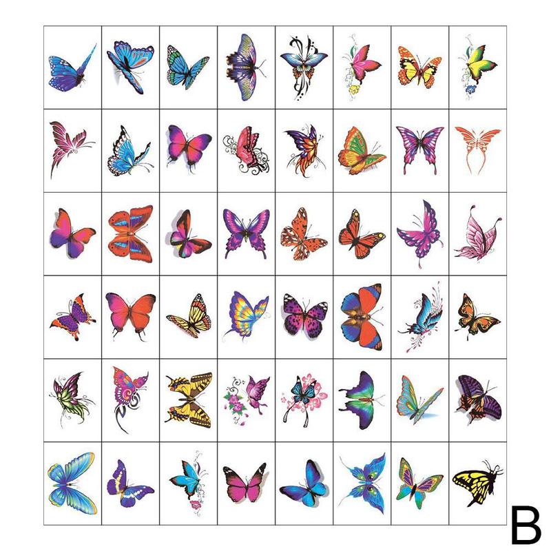 Product Introduction of 20/50pcs Waterproof Tattoo Sticker Sexy Simulation Flower Butterfly Ankle Clavicle RoseTattoo Sticker 46