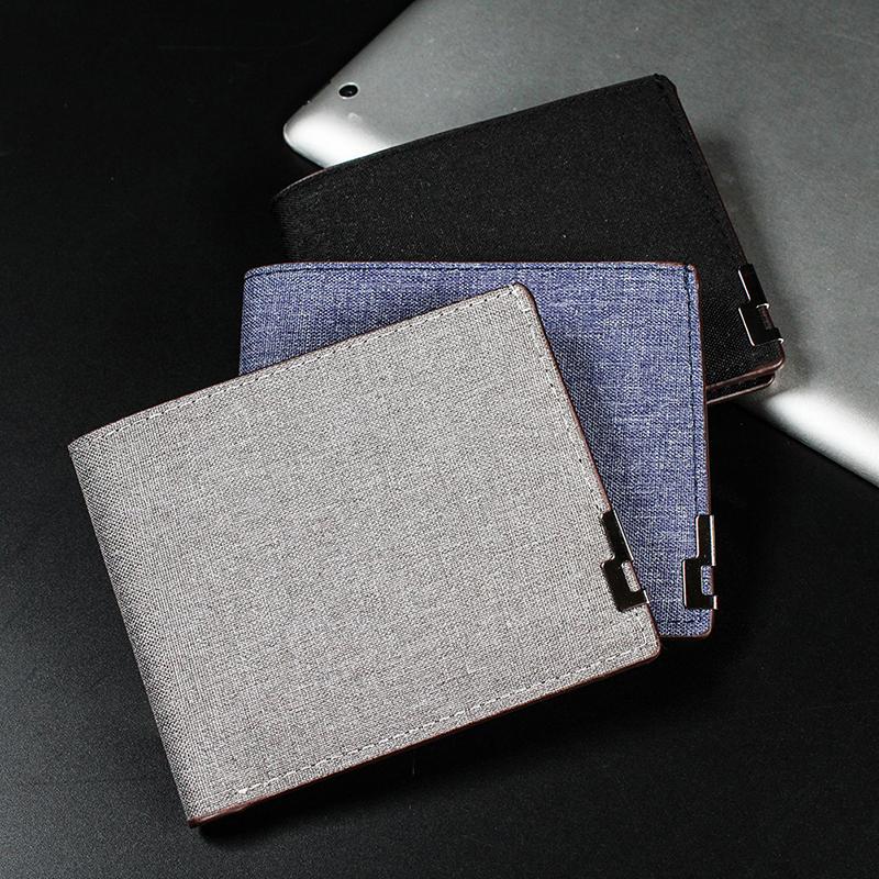 Product Introduction of [HWQ]Denim Wallets Purses Men Women Inserts Business Foldable Cowhide Wallet Picture Coin Purse   Credit ID Cards Holder Bag 17