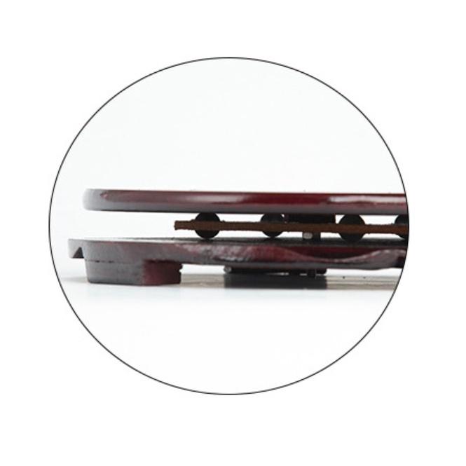 Đế Gỗ Xoay Tròn 360 độ ( Kích Cỡ To 11cm ) để Hũ Vàng Pha Lê, Bát Tụ Bảo Lưu Ly, để Tháp Văn Xương, Thỏi Vàng, Cóc Vàng, 1