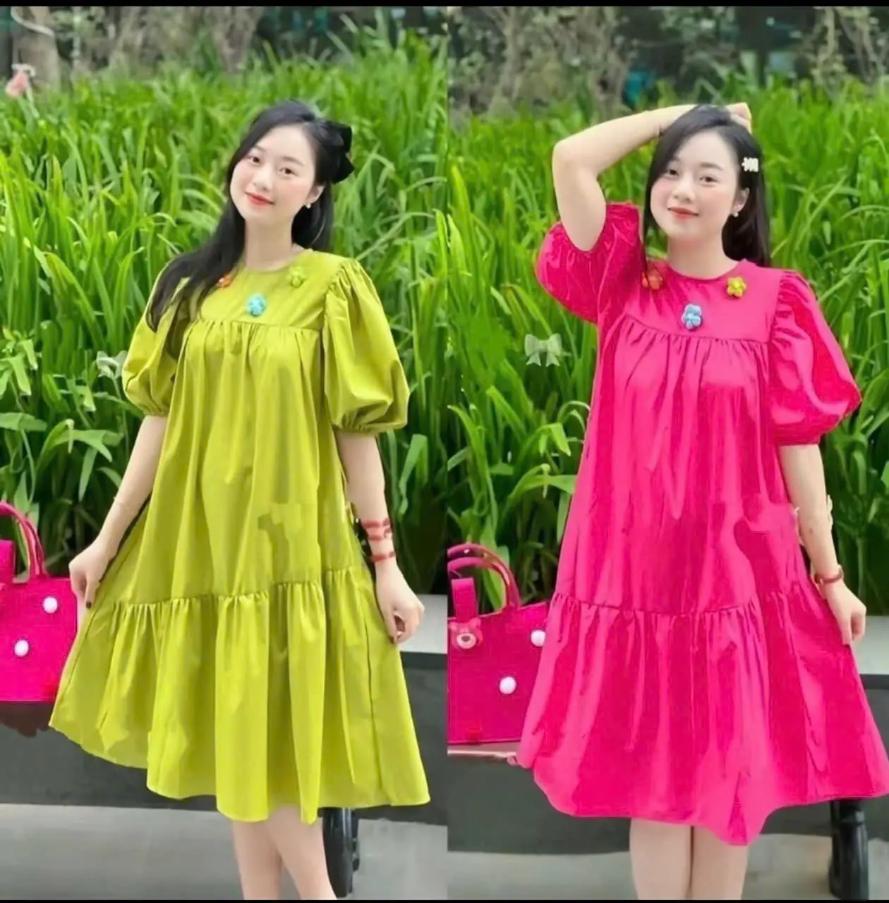 Đầm ngủ nữ chất vải mát, màu sắc đa dạng, hoạ tiết xᶖnh xắn, kiểu dáng đáng yêu (V01)