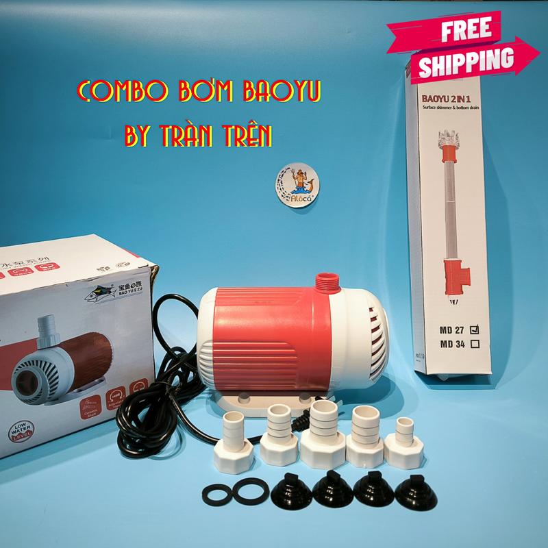 Bộ máy bơm baoyu gồm COMBO có máy bơm + Hút mặt M27, MD34 và các mã bộ hút mặt LẺ đặt riêng cho hồ cá cảnh  bơm lên bể chính tràn trên  hoặc thác nước nhỏ   thác nước thácnước tựđộngchảy ống tròn hồcá 60x30x30cm lọc _ hồ  cá  lọc  dưới