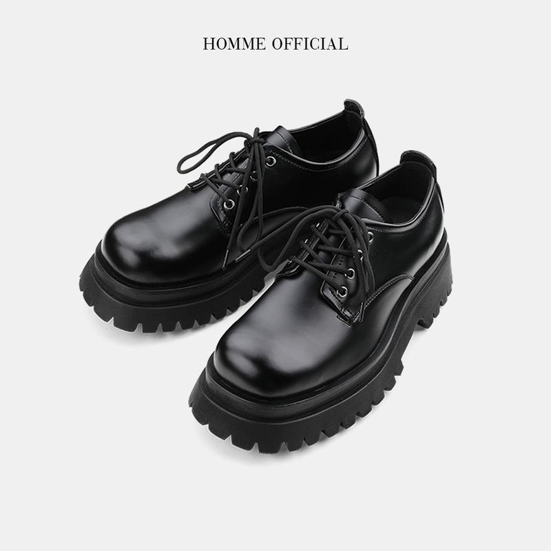 Giày Chunky Derby unisex HOMME đế đúc 5,5cm tăng chiều cao 59888-R Shoes Đế Bằng Nam