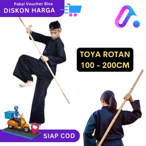 COD TOYA ROTAN Tongkat Silat Berkualitas Tongkat Panjang Lurus Full Vernis Bisa Untuk Tongkat Pramuka Boxing