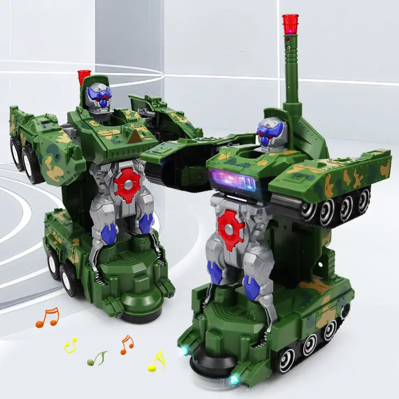 Universal Tank Deformation Robot Electric Model Boy Girl Kids Baby Children Toy Gift Music Toy Educational Toy