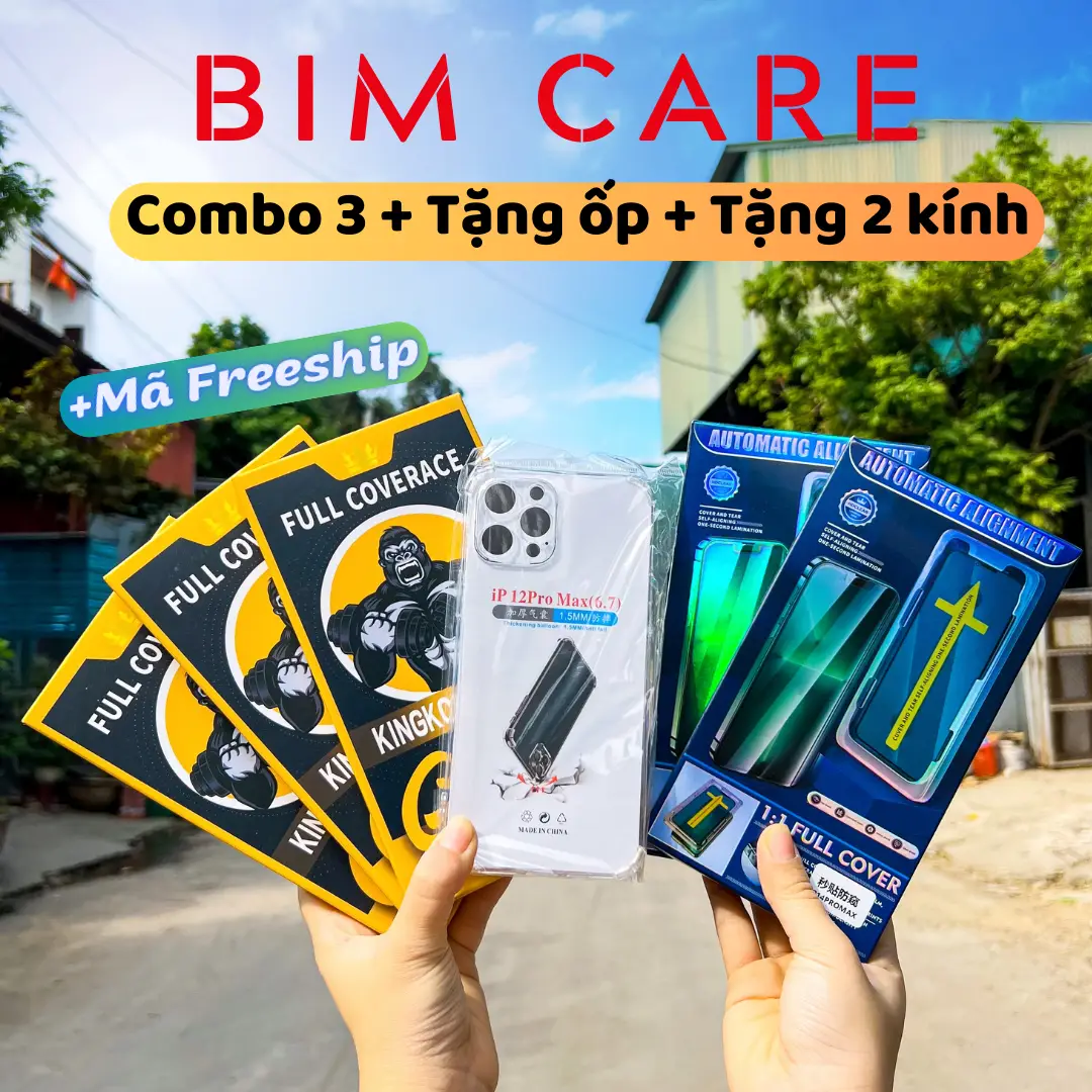 (Mua 3 Tặng 2 Kính 1 Ốp) Mua Combo 3 Kính Cường Lực Kk Glass Chống Nhìn Trộm Hộp Vàng , Có Khung Trợ Dán, Tặng 2 Kính Siêu Trong Suốt Hộp Xanh, Tặng 1 Ốp Trong Chống Sốc 30K - Bimcare03