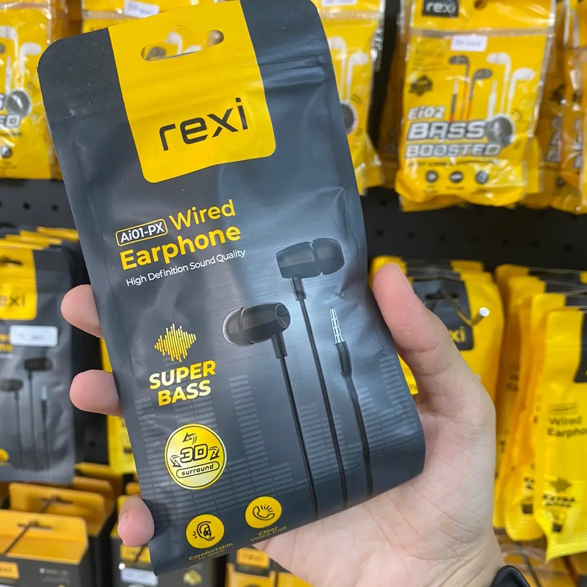 Earphone audio headset headsfree rexi murah bergaransi