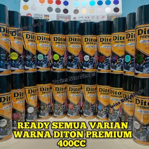 Diton Premium Pilox Pilok Cat Semprot 400cc Ready Semua Warna Standar Metalic Metalik Glossy Mengkilap Doff Dop Black Hitam White Putih Silver Primer Grey Epoxy Clear Pernis Gold Yellow Kuning Green Hijau Biru Pastel Lembayung Violet Abu-Abu