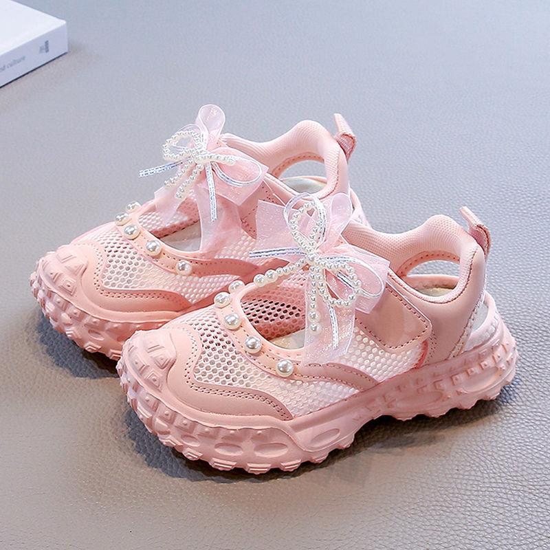  Dép Xăng Đan  Gái  Công Chúa Trẻ Em Đế Mềm  Đi Biển Dép Lưới Khoét Lỗ Cho  Gái Thời Trang Mùa Hè Mới 2025 học nữ cấp giày bé 