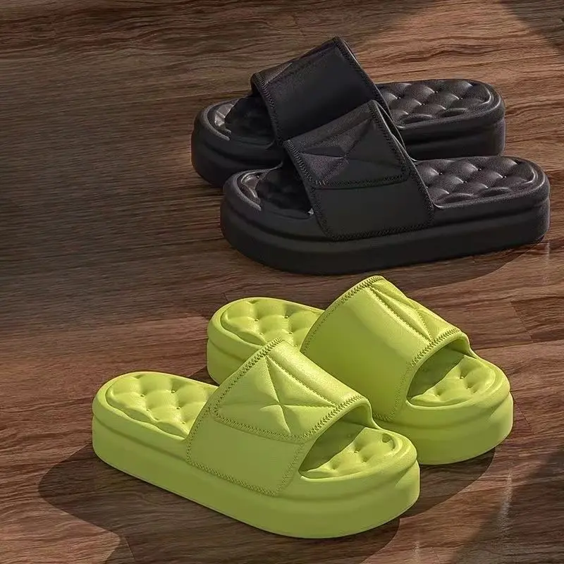 Thick Sole Slippers for Women, Outdoor and Indoor Use, Home Bathroom Odor-Resistant, Non-Slip Slippers for Men, Soft Sole