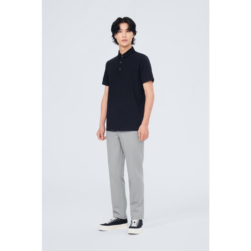 Áo thun nam Polo DETERMINANT Cotton thấm hút bền màu, thoáng khí - P12 - màu xanh navy hoặc đen