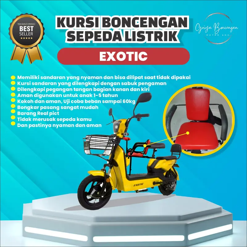 kursi Boncengan Sepeda Listrik| Kursi Boncengan tambahan depan Sepeda Listrik anak Boncengan Sepeda Listrik anak exotic Dewasa Motor 0