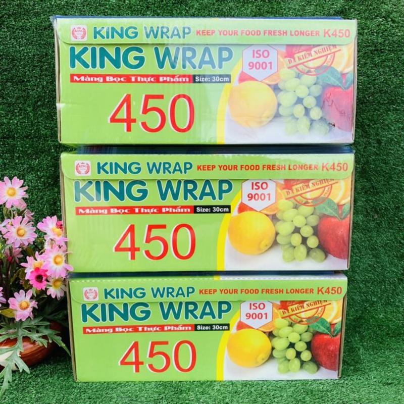  Cuộn màng bọc thực phẩm KingWrap 450 màng bọc thực phẩm cao cấp cuộn lớn  kích thước 30cm x 450m  bọc  thức  ăn  100c  túi  gấu màng  bọc  thực  phẩm 