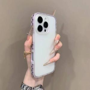 Ốp Điện Thoại, Tương Thích Với Khung Đầy Màu Sắc Tối Giản, Ốp Lưng iPhone 16 Pro Max, Cá Nhân Hóa, Trong Suốt, Phong Cách Tươi Mới, Thích Hợp Cho iPhone 14 Và 13, 13