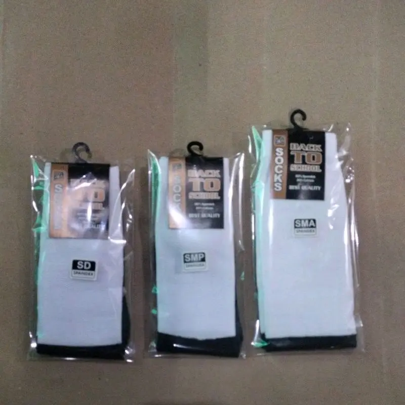 Kaos kaki SD/SMP/SMA bahan spandex polyster Panjang Pria