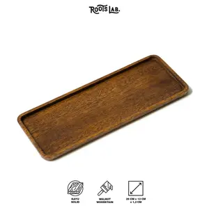 Mini Table Organizer Tray |Nampan Kayu | Wooden Tray |Solid Wood Meja Desk