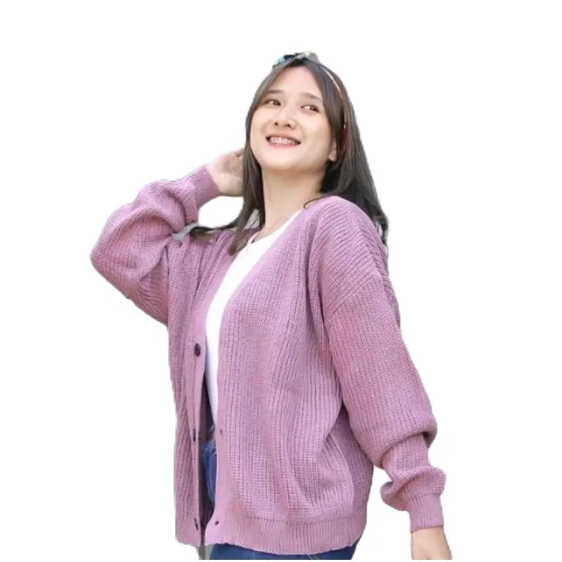 LD 130 CARDIGAN RAJUT JUMBO WANITA MURAH / KARDIGAN BIG SIZE Baju Balon Panjang Tangan Knitwear