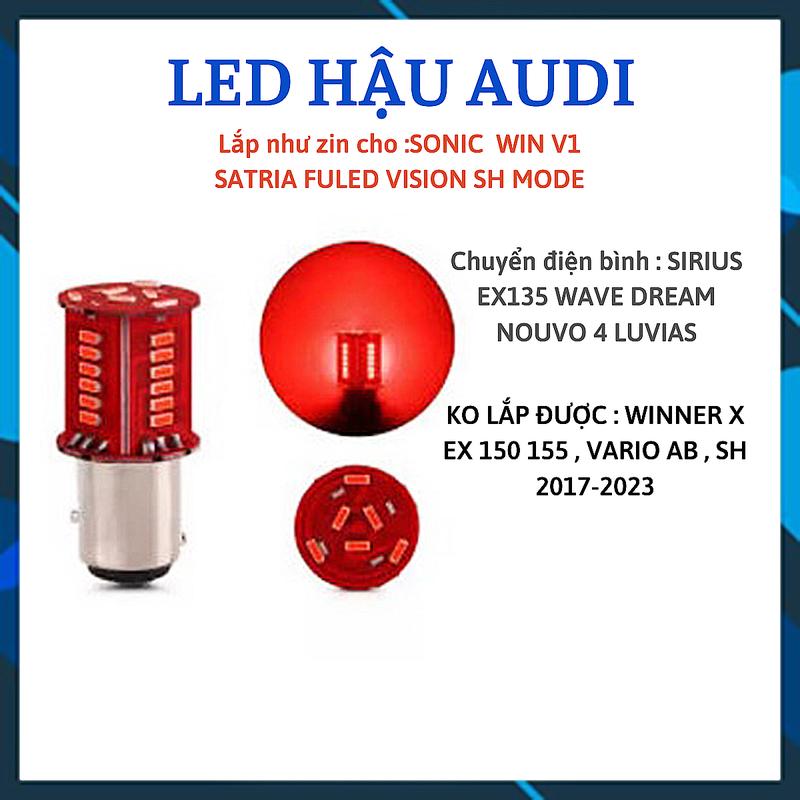 Đèn LED hậu audi Siêu Sáng  gắn các dòng Wave  Dream Sirius Ex 135 Winner V1 Satria FuLED Sonic Vision