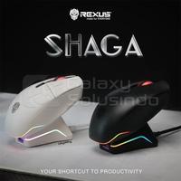 Gambar Rexus SHAGA RX-130 RGB Wireless Gaming Mouse With Charging Dock - Hitam - Hitam dari GASOL MALANG Kota Malang 2 Tokopedia