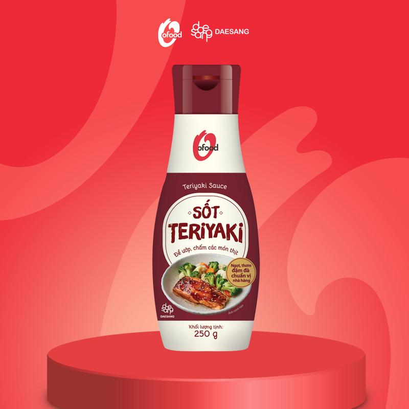  Sốt Teriyaki O'food chai 250g dùng để sốt gà chiên cá hồi sốt cơm lươn kiểu Nhật rất tiện lợi 