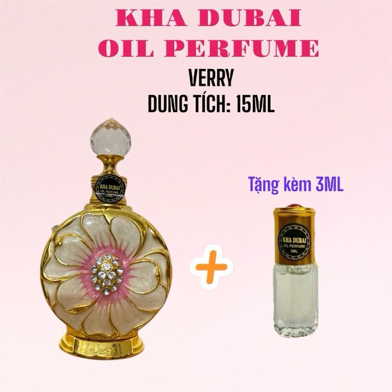 KÈM 3ML VERRY15 - Tinh dầu nước hoa Kha Dubai oil perfume 15ML hương VERRY ngọt ngào quyến rũ cho Nữ