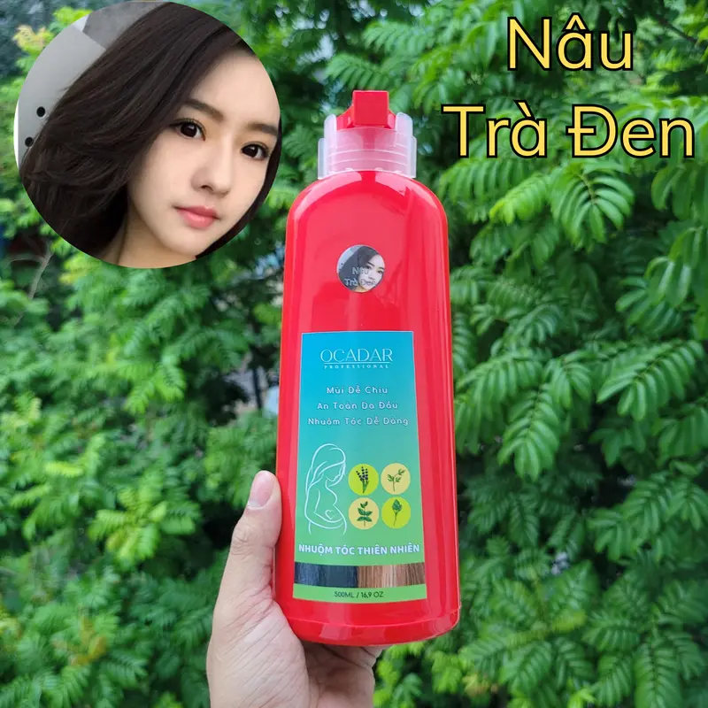 Dầu Gội Nhuộm Tóc Ocadar 500ml, Phủ Bạc, không Dính Da Đầu, Lên Màu Dễ Dàng, Mùi Dễ Chịu, Bền màu Không chứa silicon 2