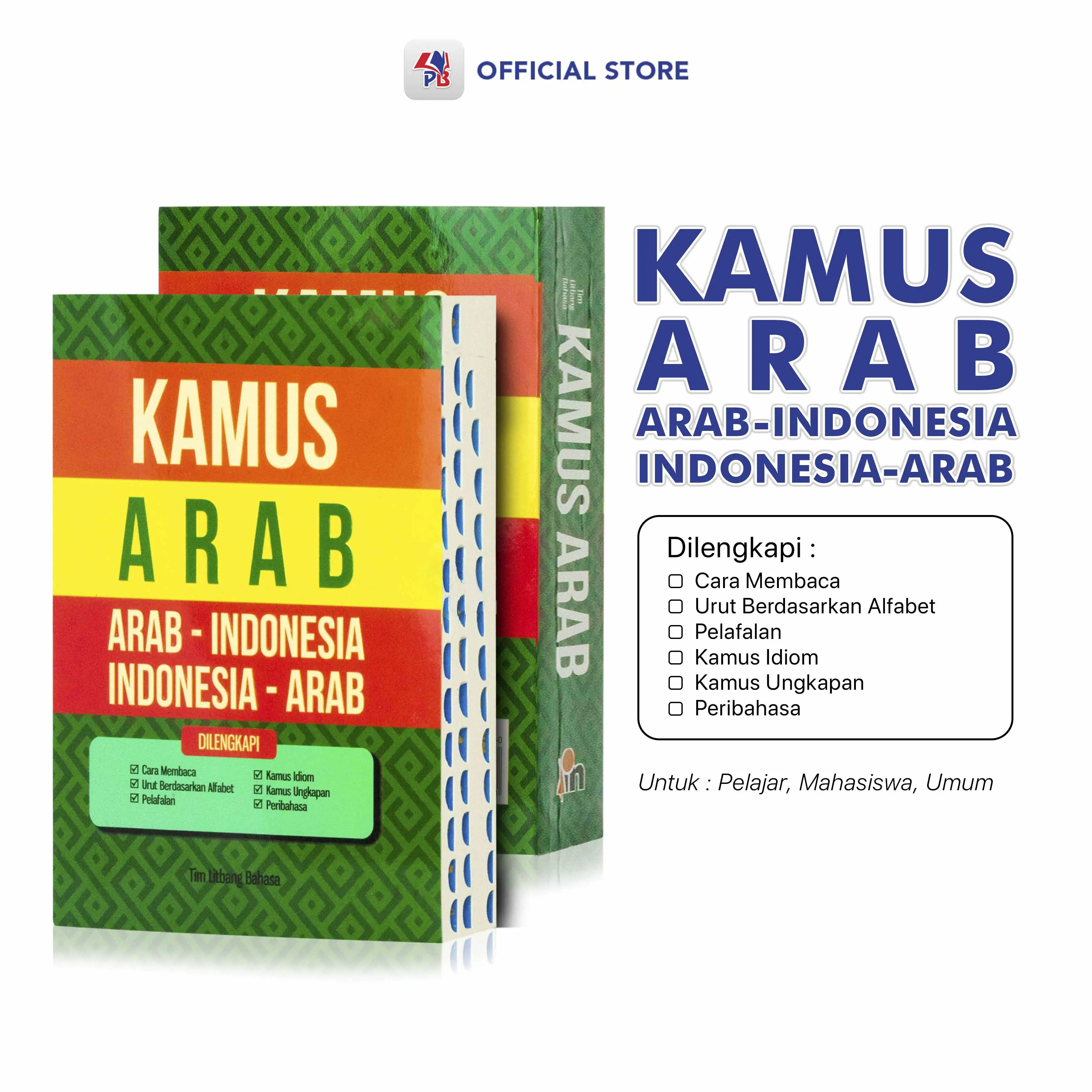 Kamus Bahasa Arab / Kamus Bahasa Arab - Indonesia Indonesia Arab -  Ukuran Saku Dengan Index / Pustaka Baru Press - PM