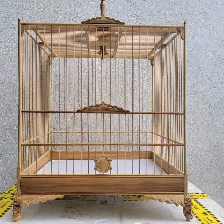 khung lồng chào mào tự ráp, chất liệu tre, vuông đấu lá đề viền