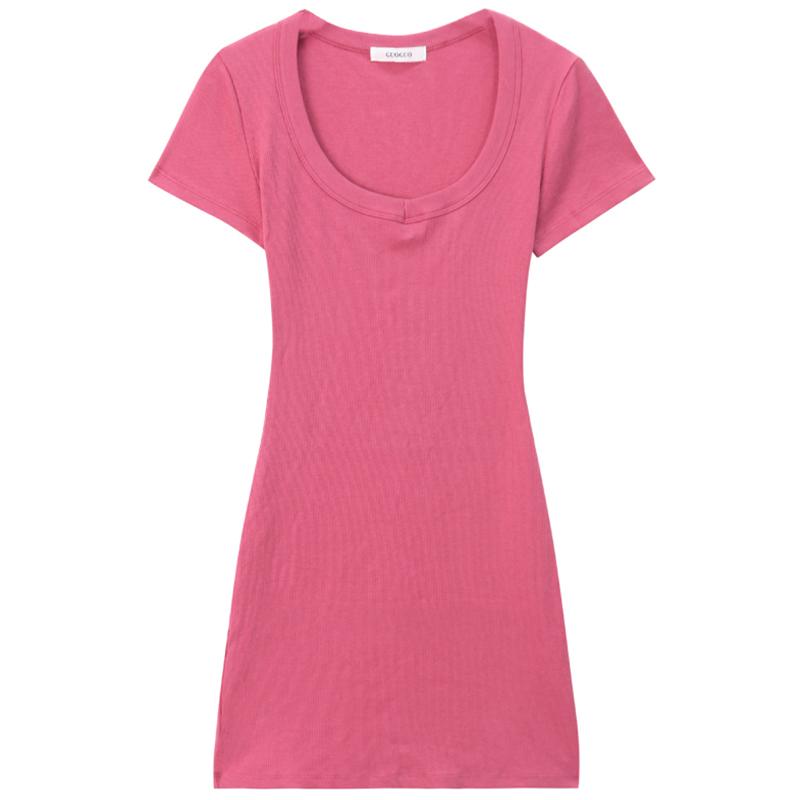 Váy Áo Thun Dài Cổ Tròn, Phong Cách Hợp Xu hướng Dành Cho Nữ, Váy Bodycon Bó Eo Ôm Sát Thích Hợp Mặc Mùa Hè 8