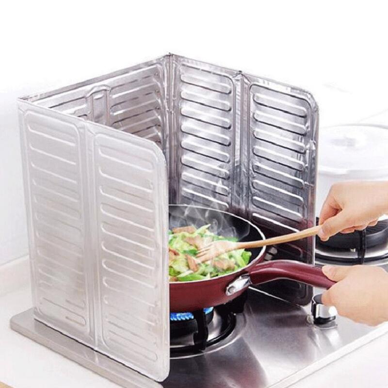 Hàng rào dầu bắn tung tóe, cho tấm chắn dầu, 84,5 * 32,7cm, được làm bằng tấm nhôm, ngăn chặn bắn tung tóe dầu, có thể làm sạch, tấm chống dầu bằng nhôm, thích hợp cho vết dầu 2