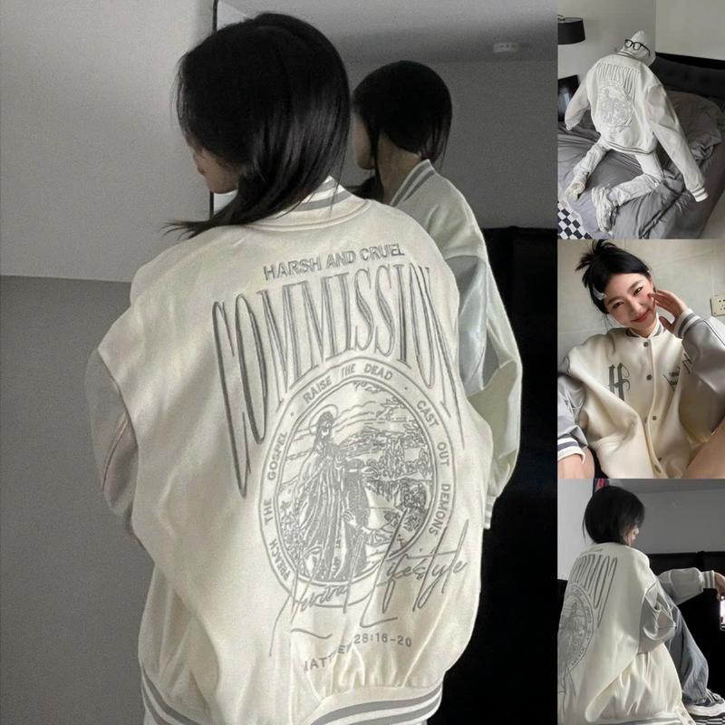 Áo bomber dạ mix da Harsh And Crule thiết kế thêu bản đẹp mặc đôi nam nữ ulzang năng động