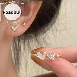 ROADBULLハートタイプのラインストーンイヤリング.エレガントなレディースアクセサリー.パーティーや通常使用いに最适.ファッショナブルでどんなスタイルにも合ううわせやすく,SHANGPINなジュエリーであり,最高の誕生日プレゼントです.