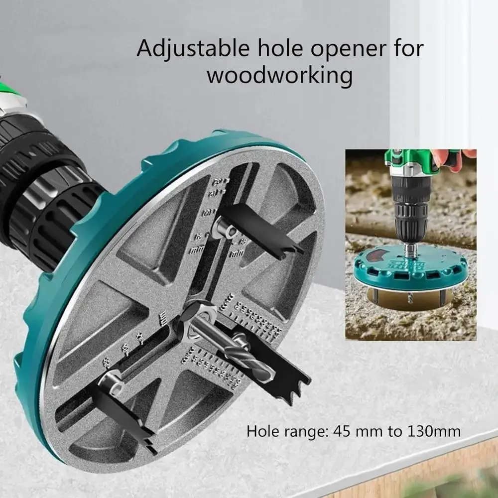 New Adjustable Round Hole Saw Tool Multifunctional High-carbon Steel Hole Opener Wood Drilling Durable Adjustable Hole Saw