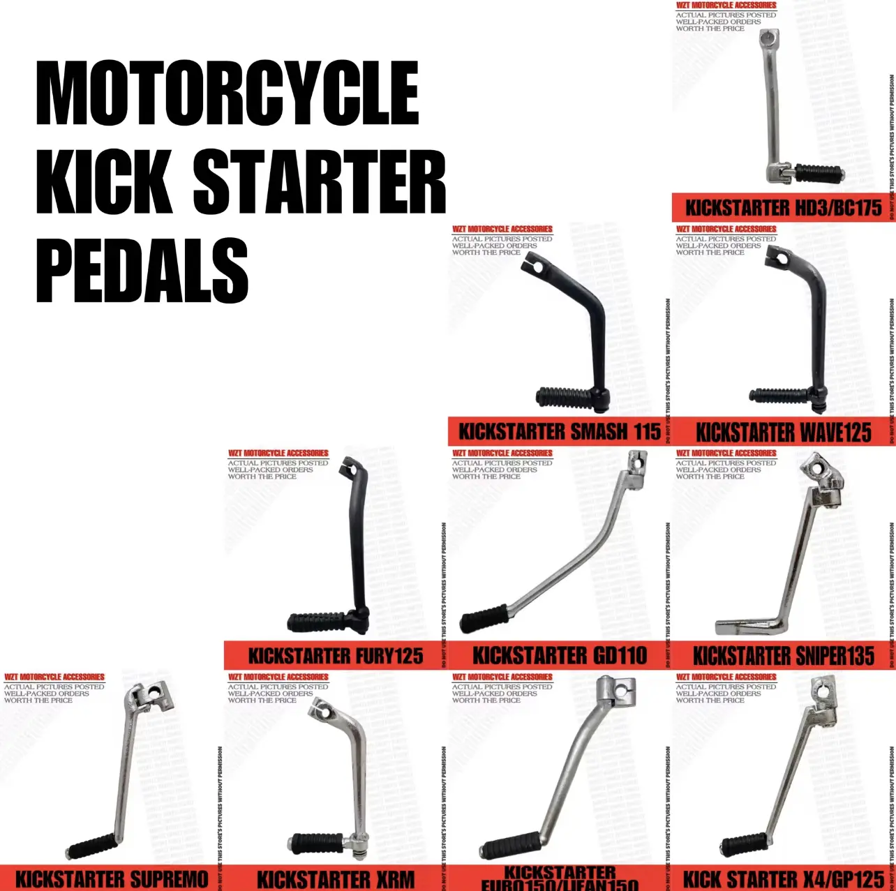 HEAVY DUTY KICK STARTER PEDAL FOR ANY KINDS OF MOTORCYCLE ACCESSORIES ...