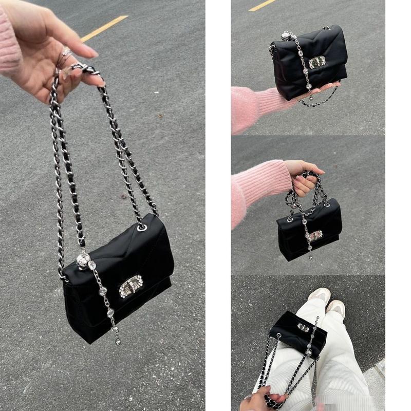 Túi xách nữ đeo chéo thời trang phong cách hotgirl Hàn Quốc thiết kế khóa xoay đính đá sang chảnh MIHN TX25