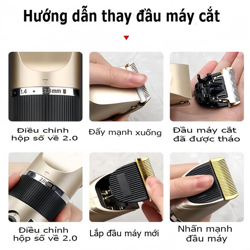 Product Introduction of {Bảo hành mười hai tháng} Tông đơ cắt tóc đa chức năng bán chạy - 9 phụ kiện miễn phí - Máy cạo râu đa chức năng Unisex 20