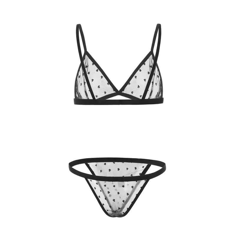 Đồ Lót Gợi Cảm Cho Nữ, Áo Ngực Babydoll G-string, Cúp Mở, Trang Phục Cổ Yếm 1