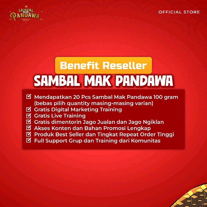 Paket Risseler Pengusaha isi 30 -Sambal Mak Pandawa 2
