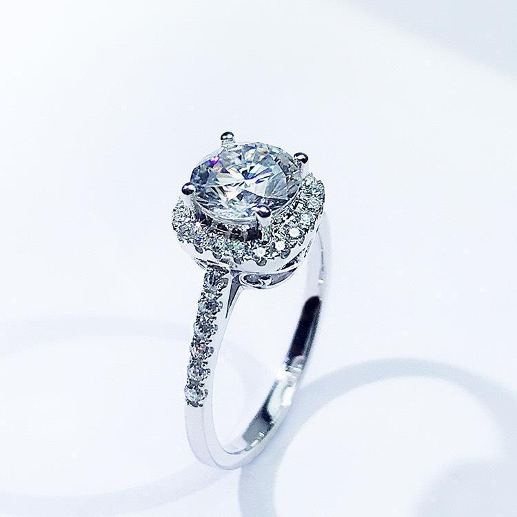 HP N3 Nhẫn Đá Kiểu dáng mặt vuông nhỏ sang trọng mới nhất Women 5