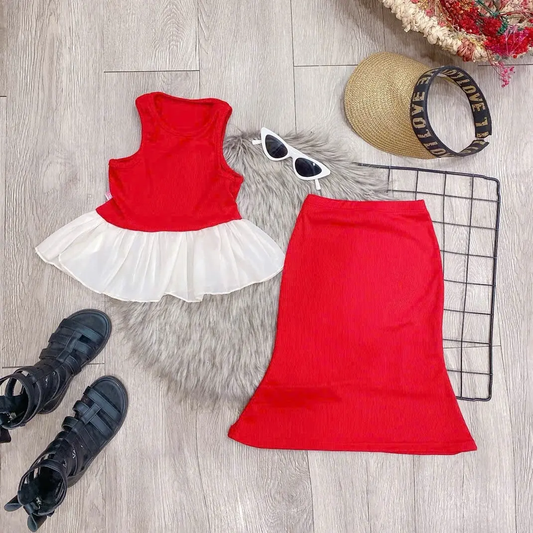 SET ÁO 3 LỖ PHỐI VOAN CHÂN VÁY ĐUÔI CÁ sz8-30kg